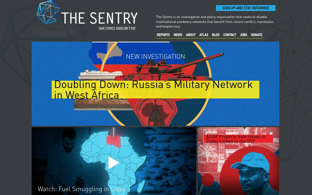 Screenshot of thesentry.org