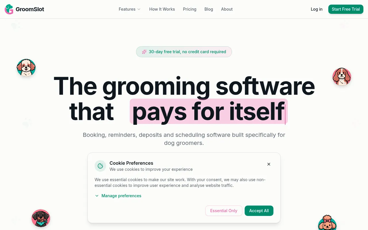 Screenshot of groomslot.co.uk