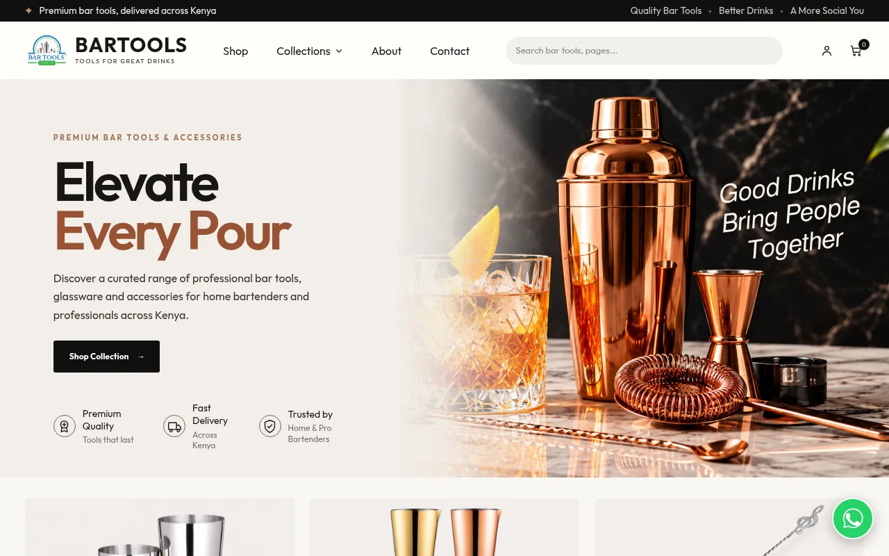 Screenshot of bartools.co.ke