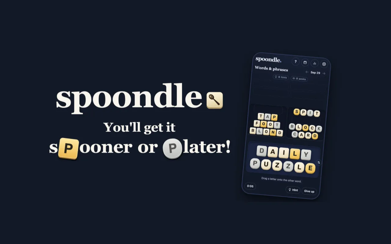 Screenshot of spoondle.app