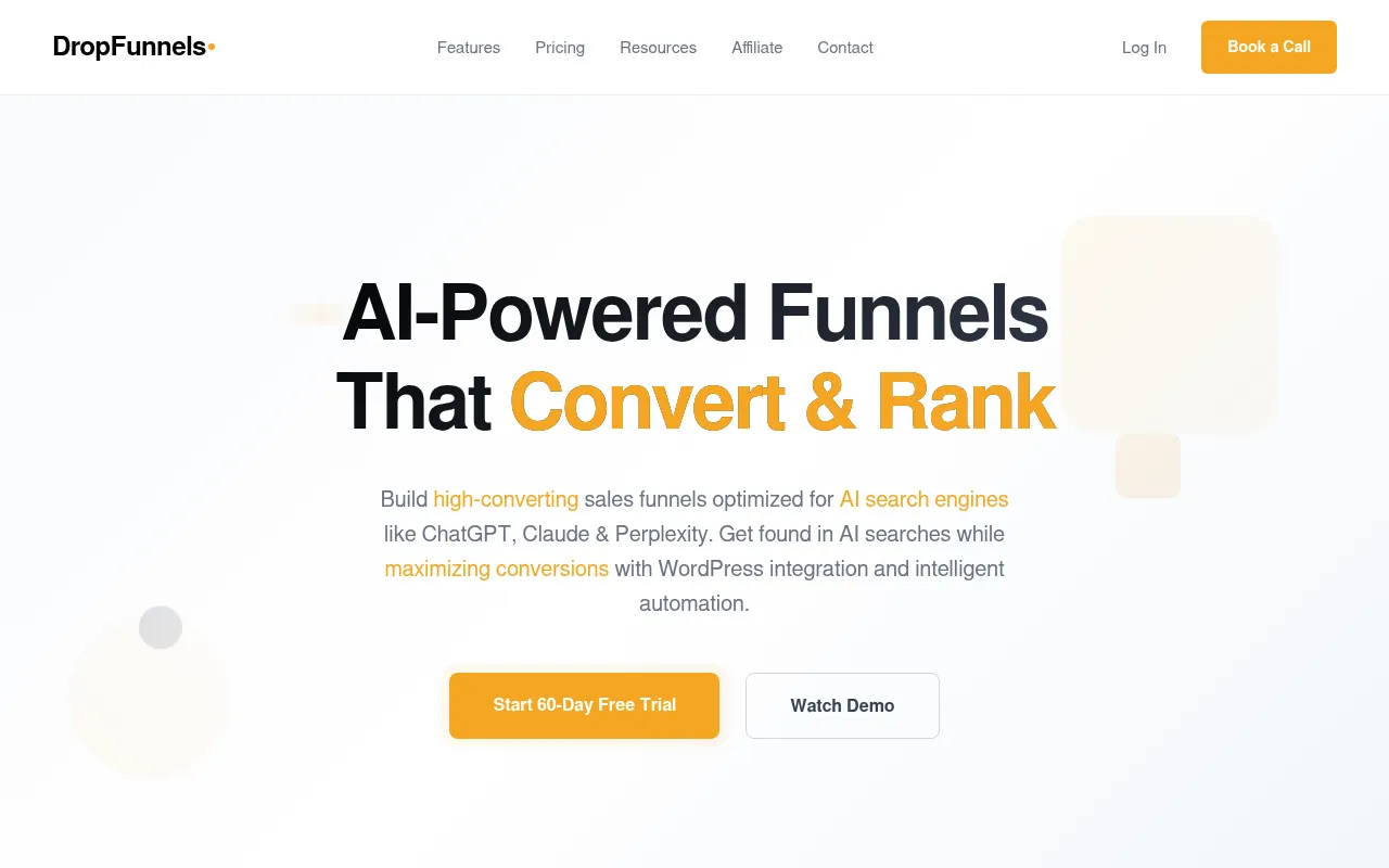 Screenshot of dropfunnels.com