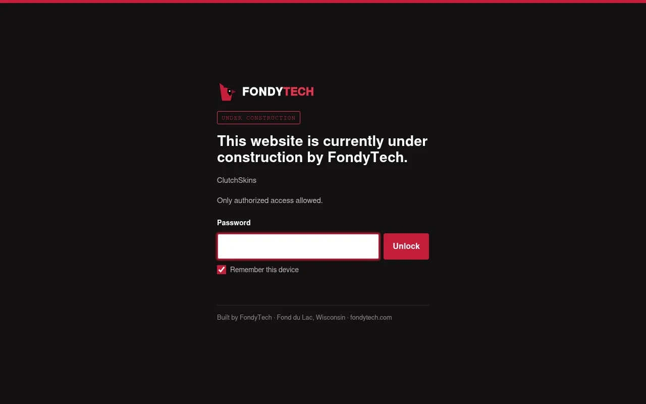 Screenshot of clutchskins.com