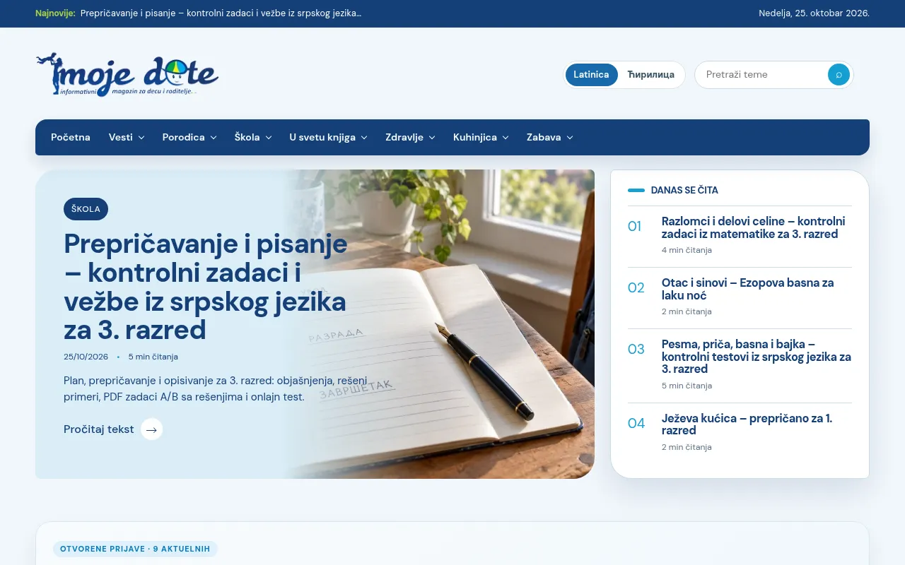 Screenshot of mojedete.info