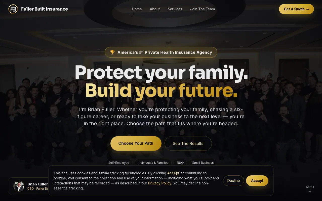 Screenshot of fullerbuiltinsurance.com
