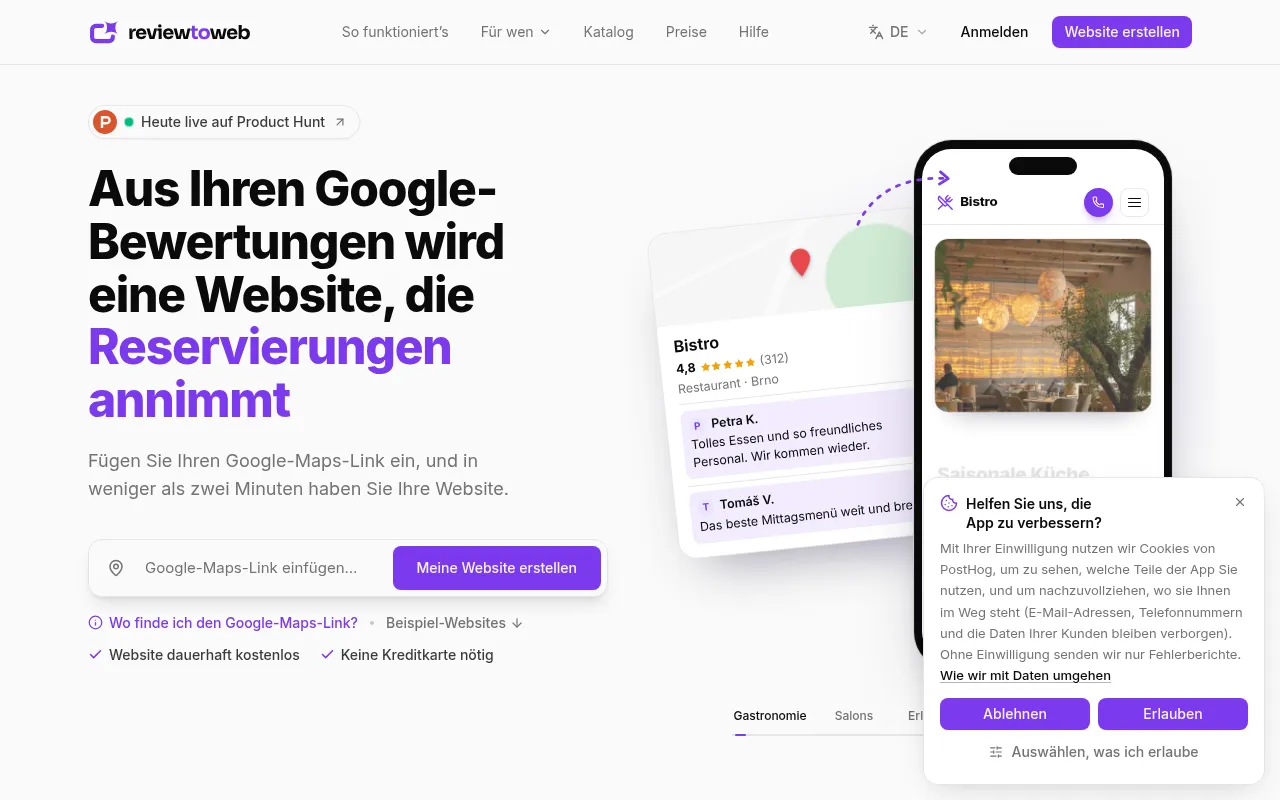Screenshot of reviewtoweb.com