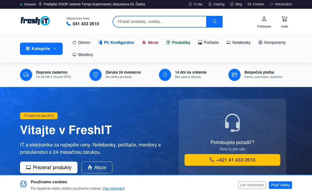 Screenshot of freshit.sk