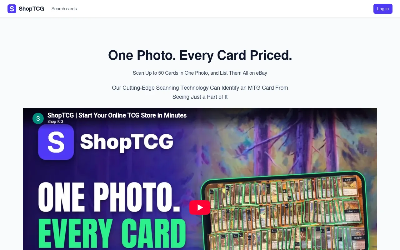 Screenshot of shoptcg.online