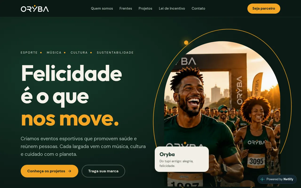 Screenshot of oryba.com.br