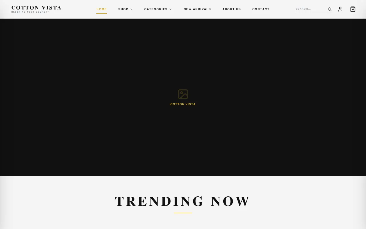 Screenshot of cottonvista.shop
