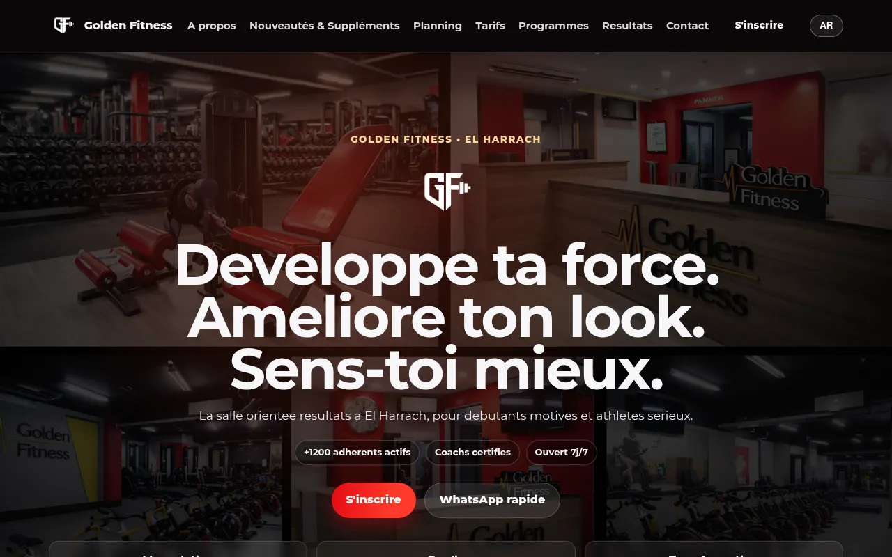 Screenshot of golden-fitness.live