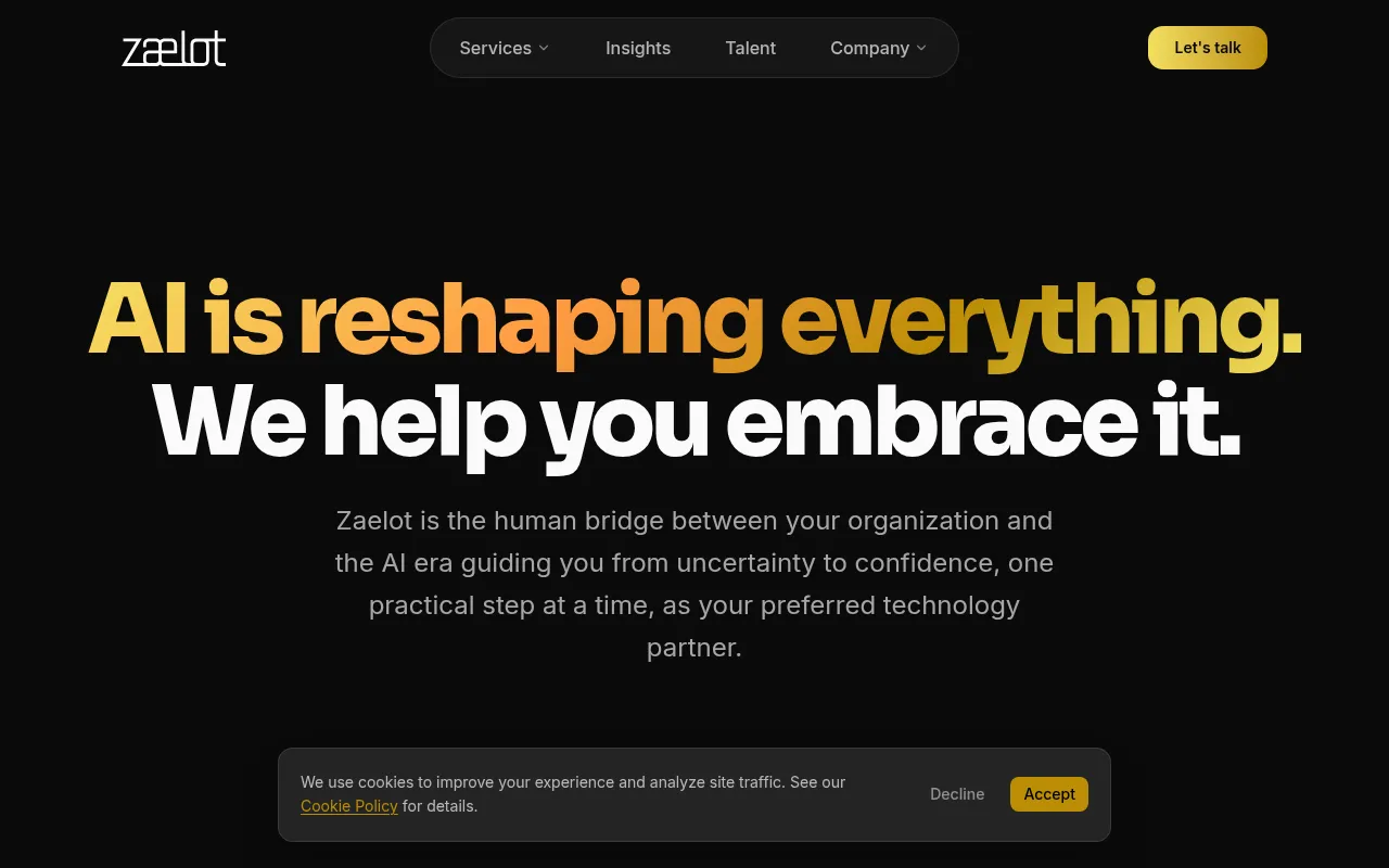 Screenshot of zaelot.com