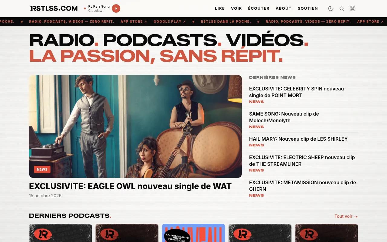 Screenshot of rstlss.com