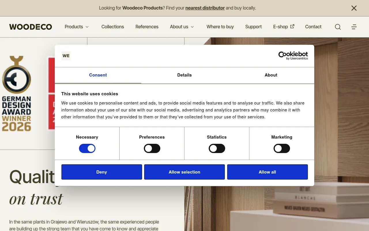 Screenshot of woodeco.eu