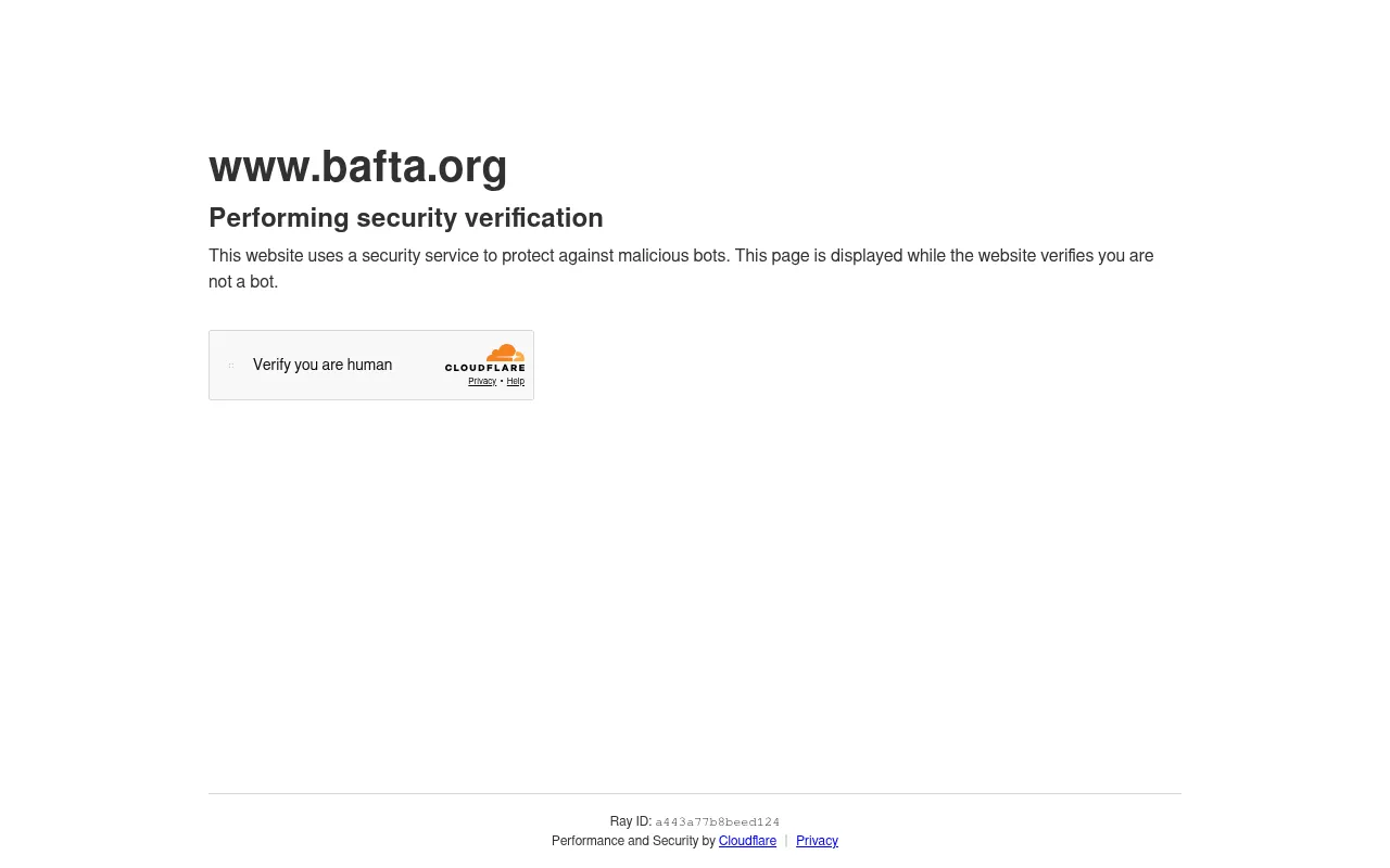 Screenshot of bafta.org