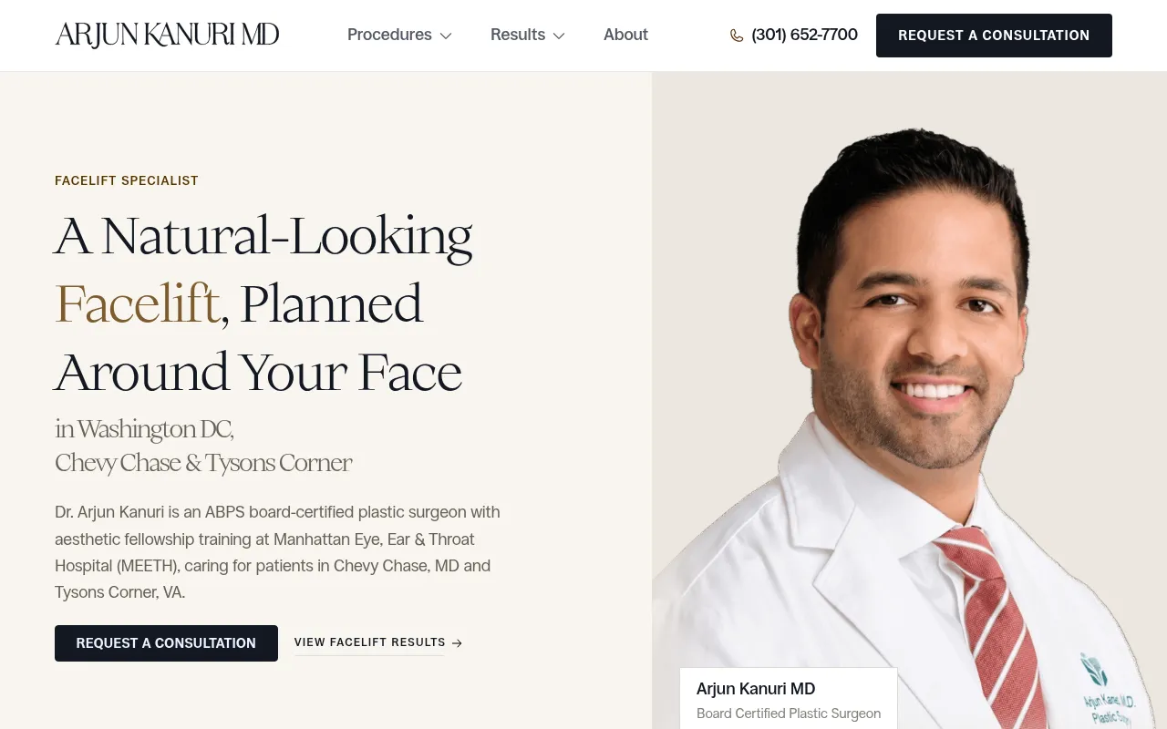 Screenshot of facelift.tomchmiel.com