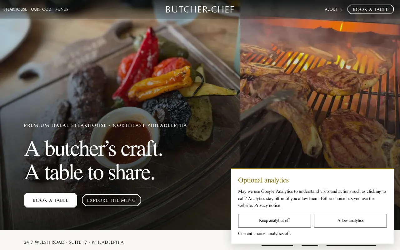 Screenshot of butcherchef.us