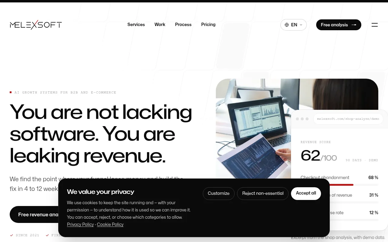 Screenshot of melexsoft.com