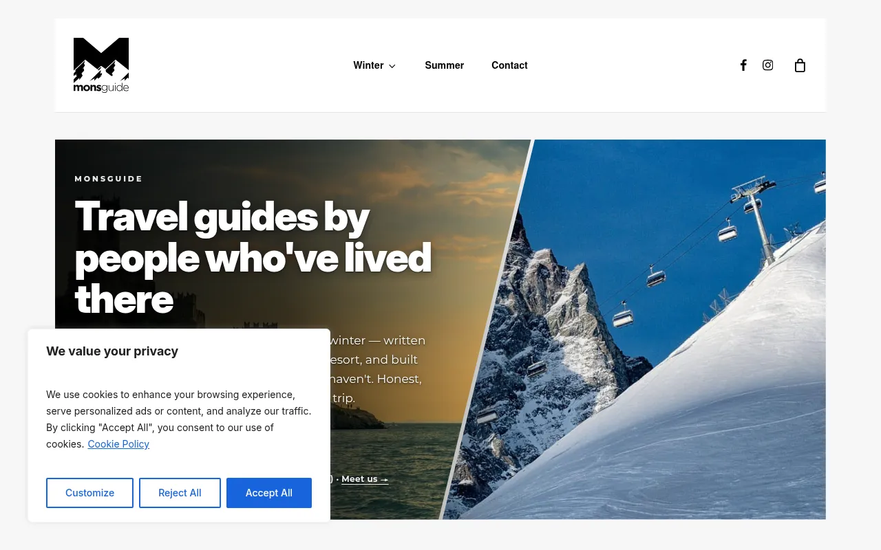 Screenshot of monsguide.com