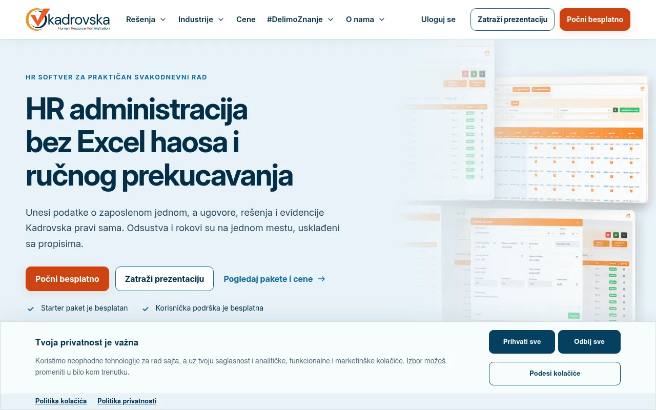 Screenshot of kadrovska.app