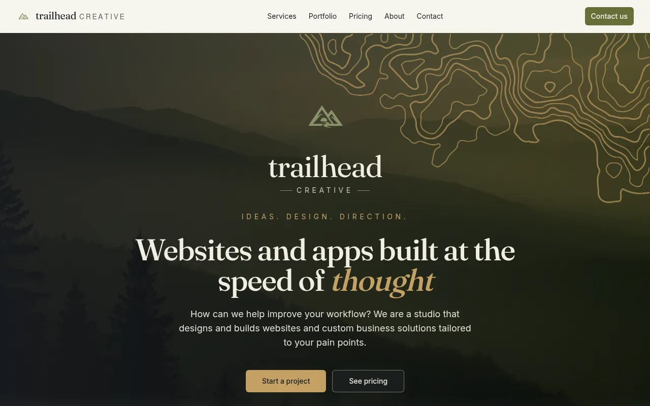 Screenshot of trailheadcreative.dev
