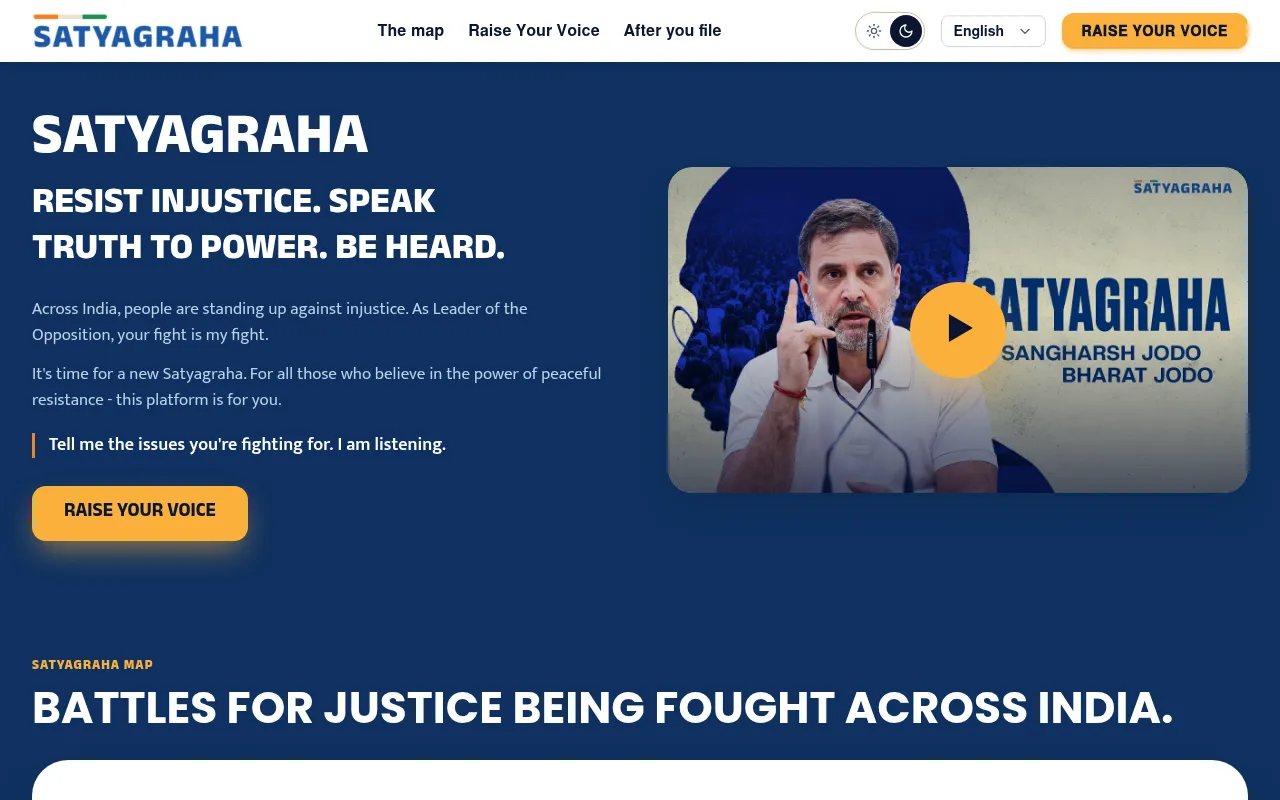 Screenshot of rahulgandhi.in