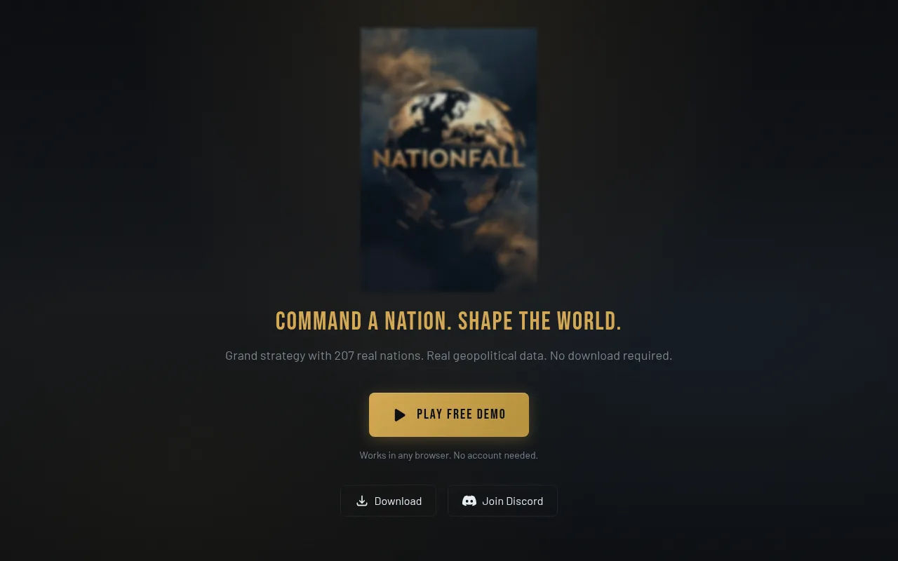 Screenshot of nationfall.gg