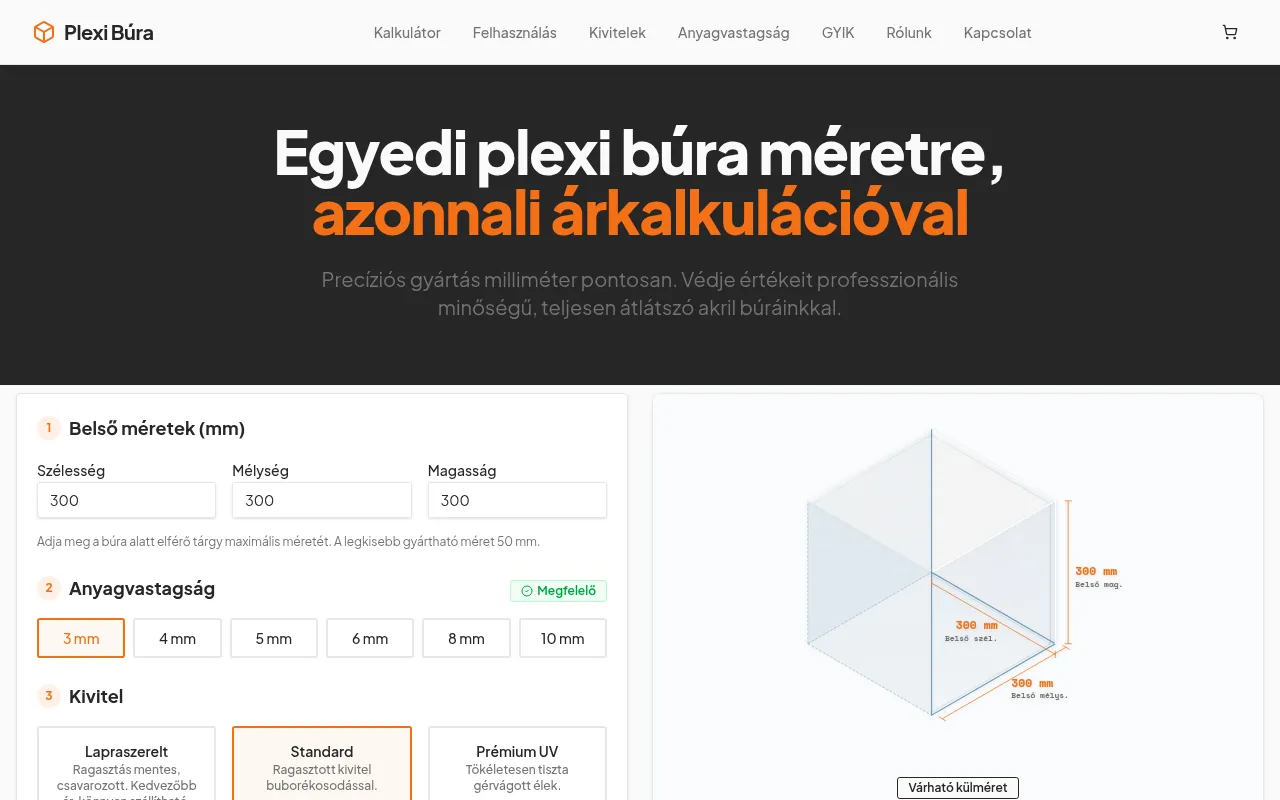 Screenshot of egyediplexibura.hu