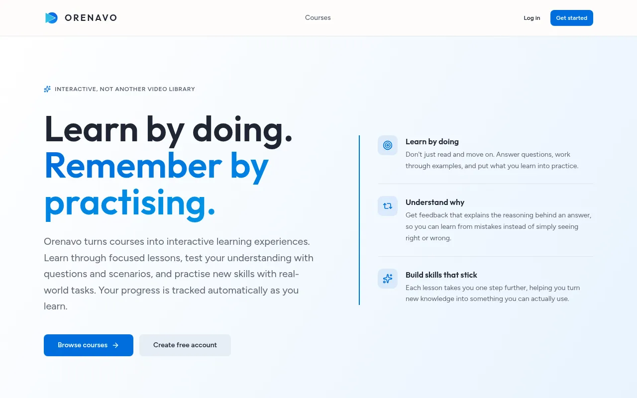 Screenshot of orenavo.com
