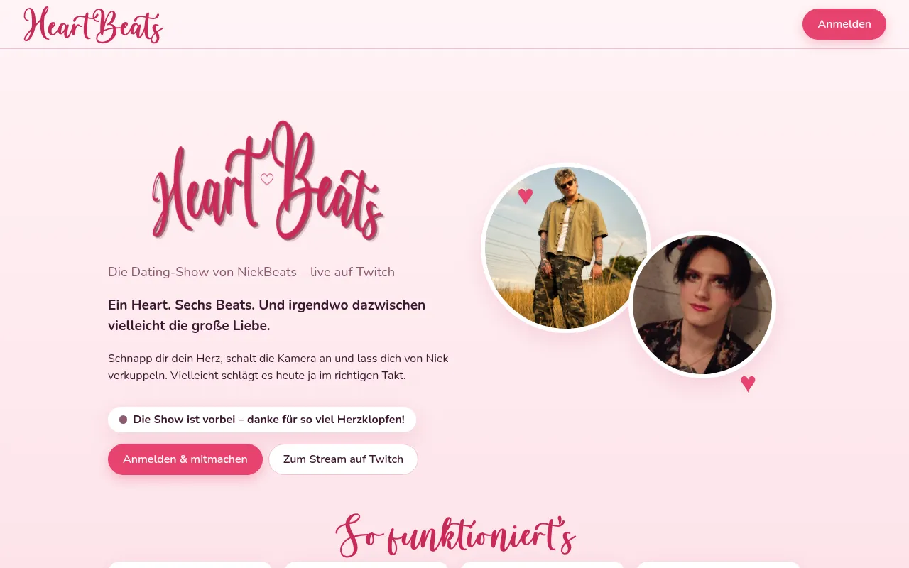Screenshot of heartbeats.autismclan.de