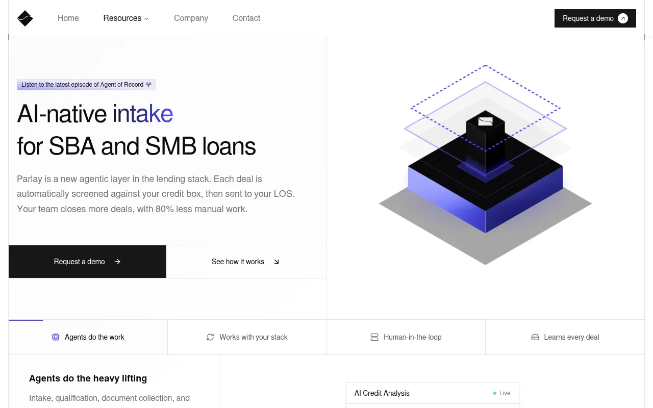 Screenshot of parlay.finance