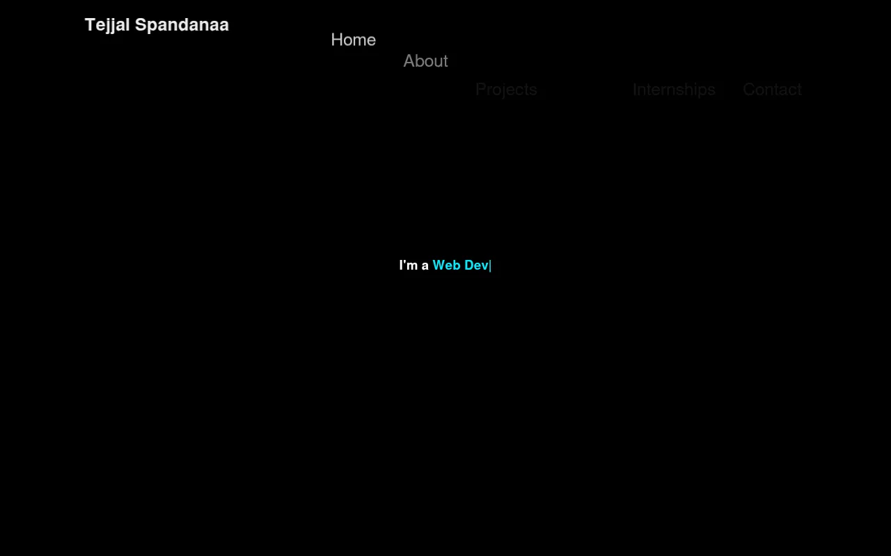 Screenshot of tejjalspandanaa.vercel.app