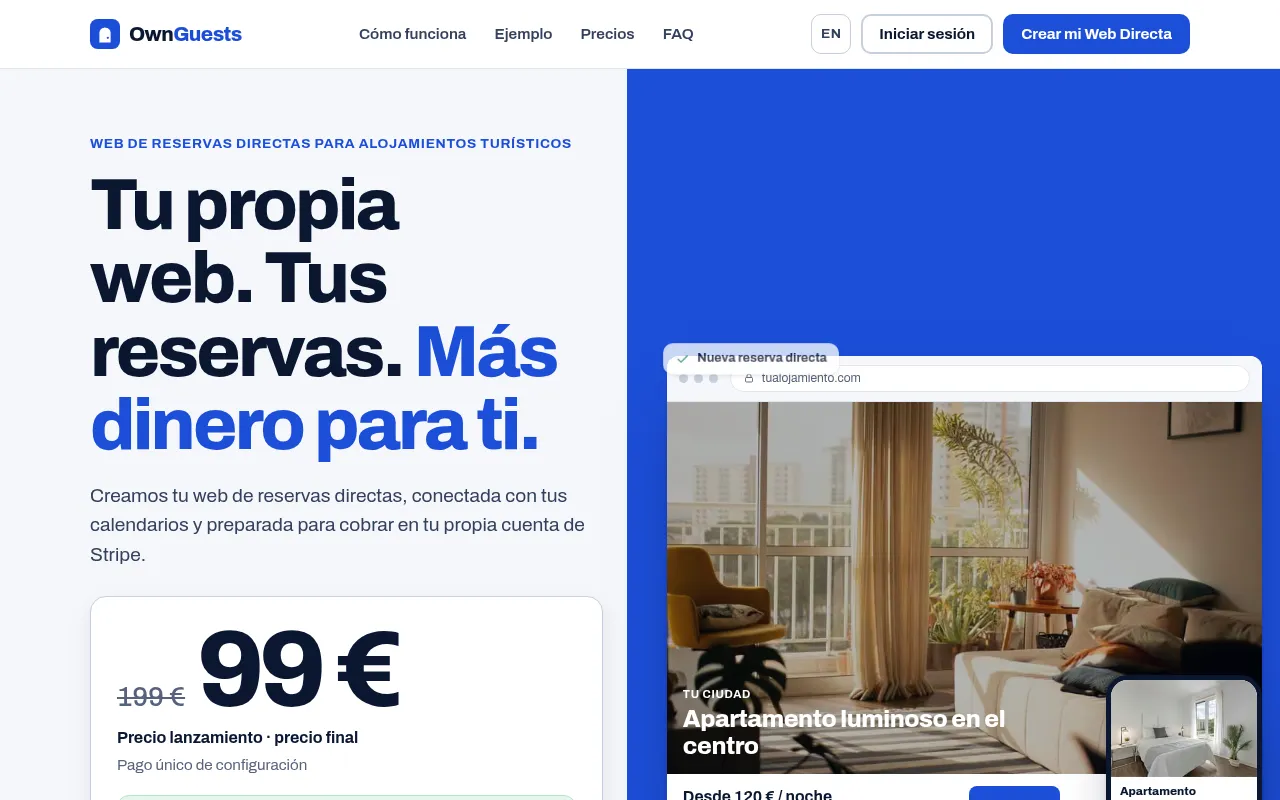 Screenshot of ownguests.com