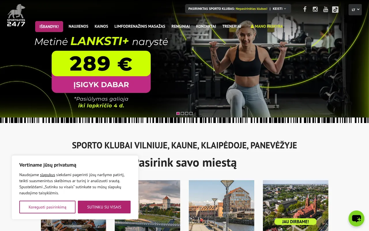 Screenshot of sportgates.lt