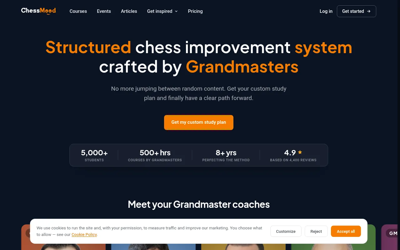 Screenshot of chessmood.com