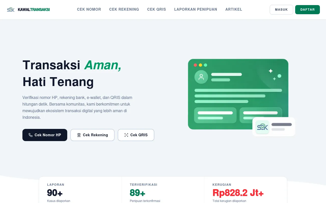 Screenshot of kawaltransaksi.com