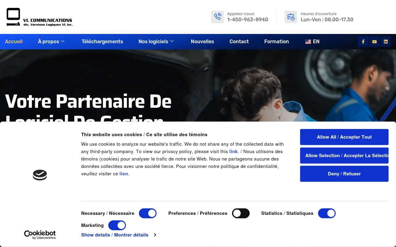 Screenshot of vlcom.com
