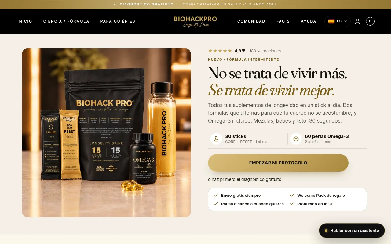 Screenshot of biohackpro.shop