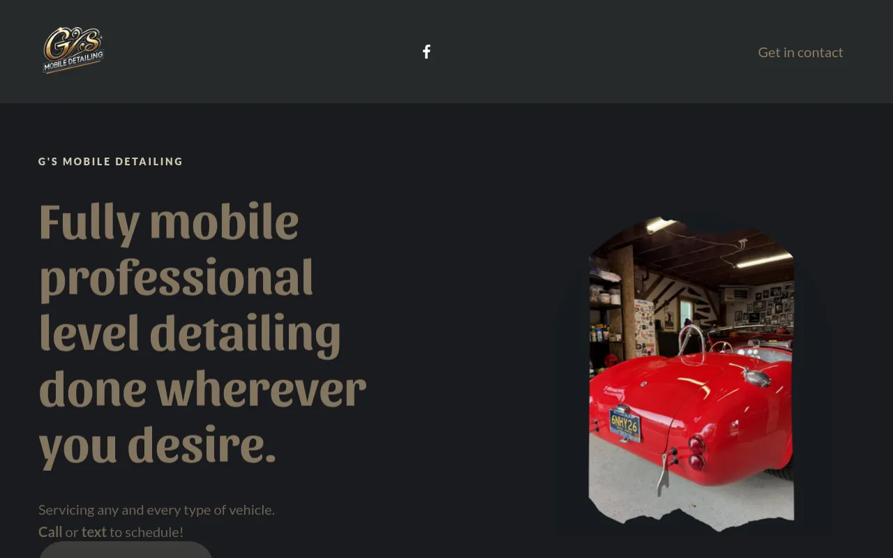Screenshot of gsdetailingservice.com
