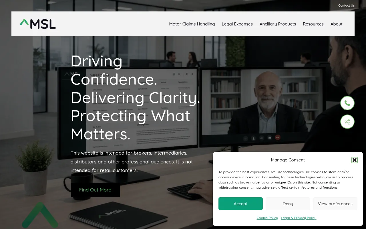 Screenshot of msl.co.uk