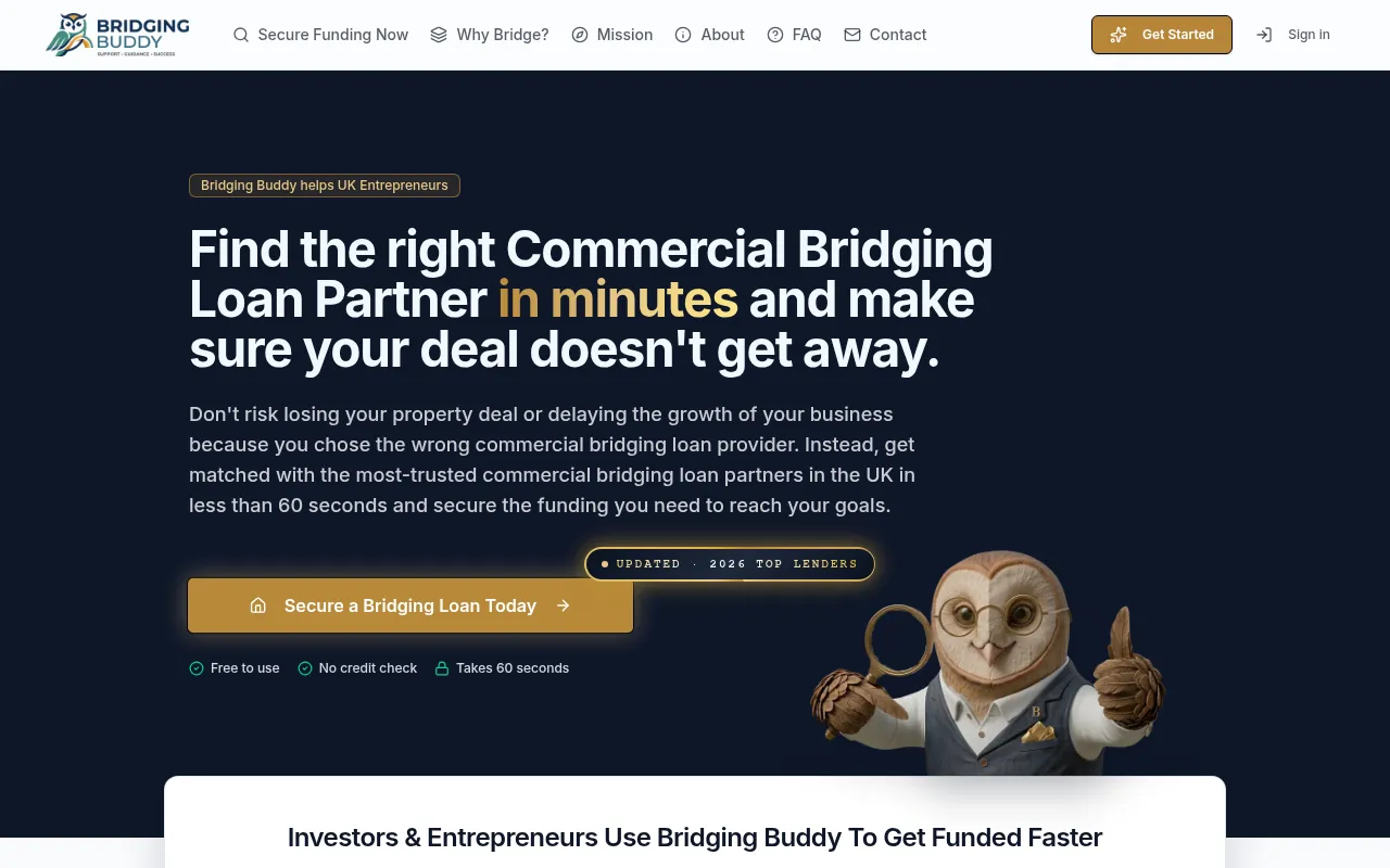 Screenshot of bridgingbuddy.co.uk