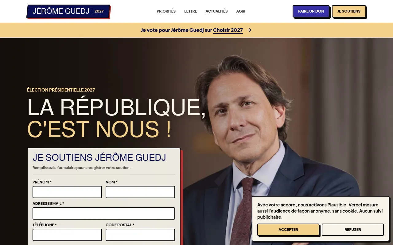 Screenshot of jeromeguedj2027.fr