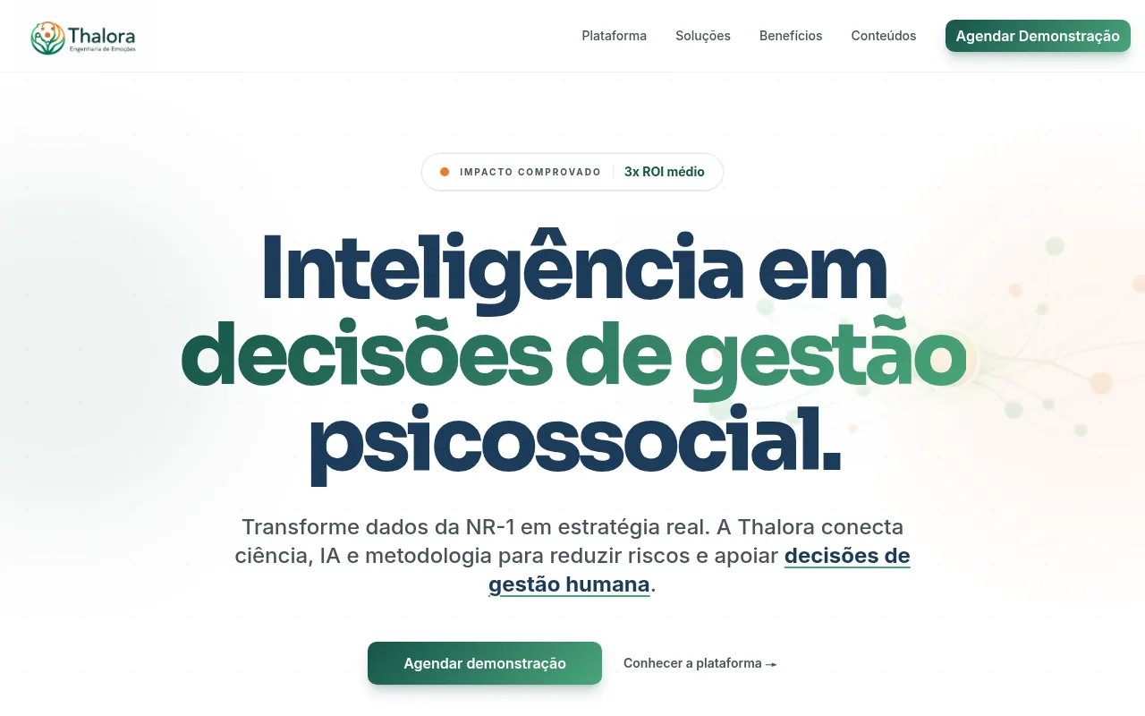 Screenshot of thalora.com.br