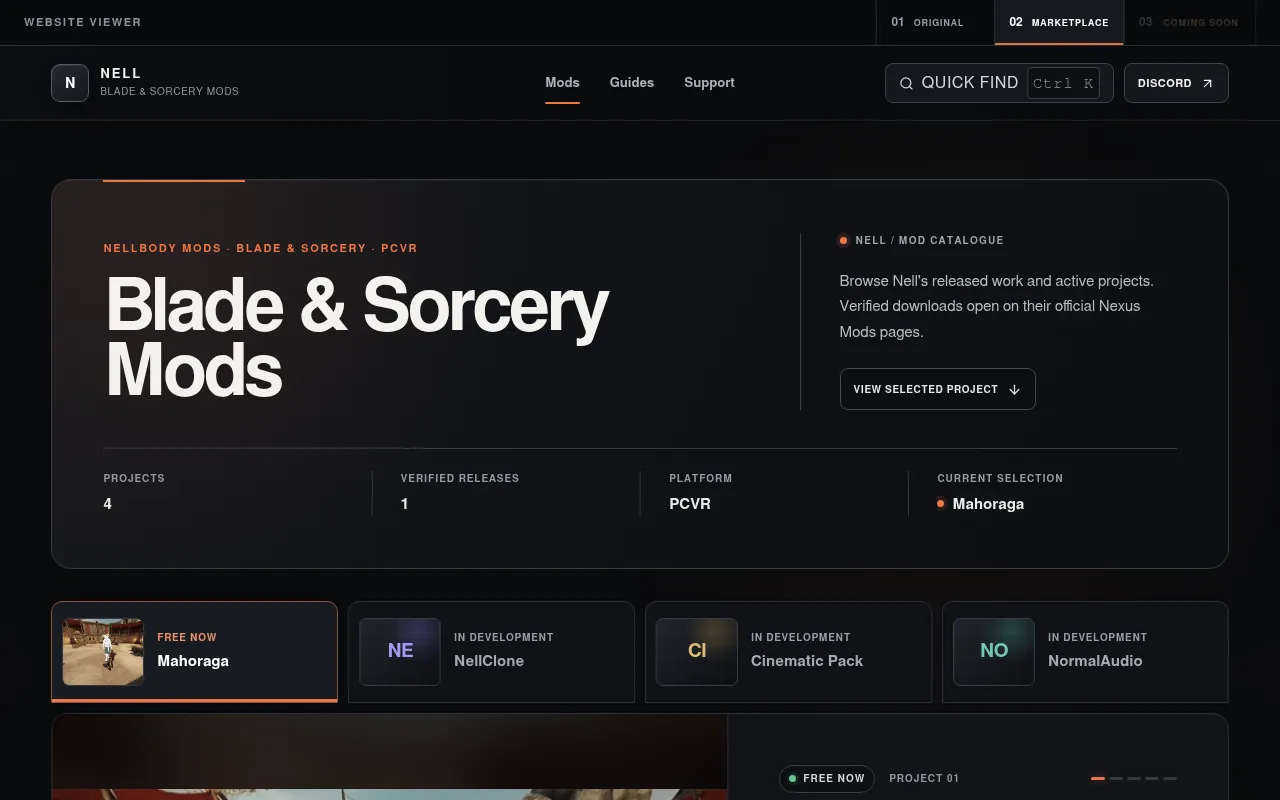 Screenshot of nellbody.com