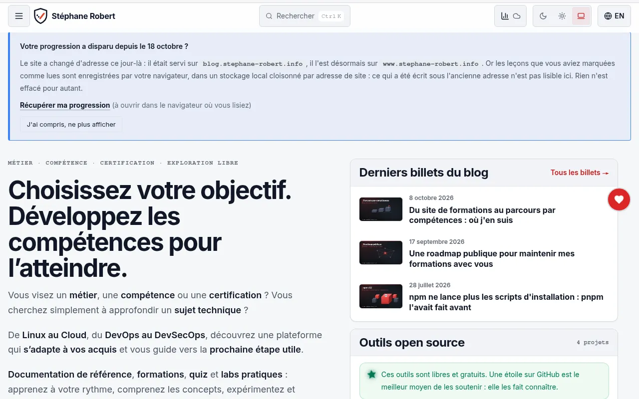 Screenshot of stephane-robert.info