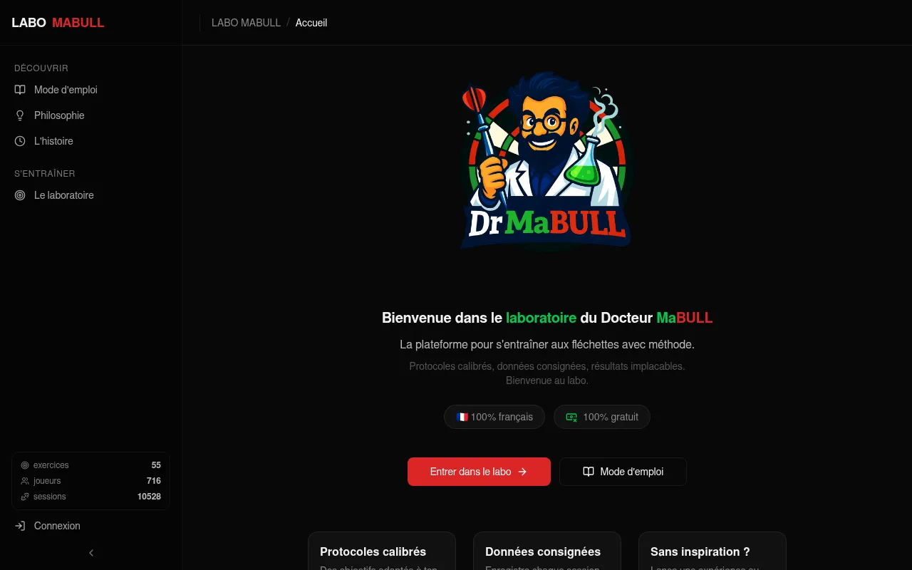 Screenshot of app.labomabull-darts.fr
