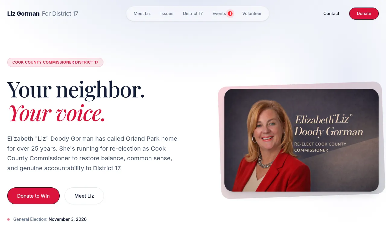 Screenshot of lizgorman.com