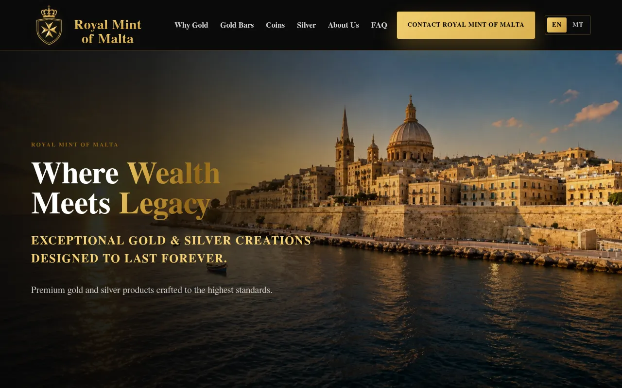 Screenshot of royalmint.mt