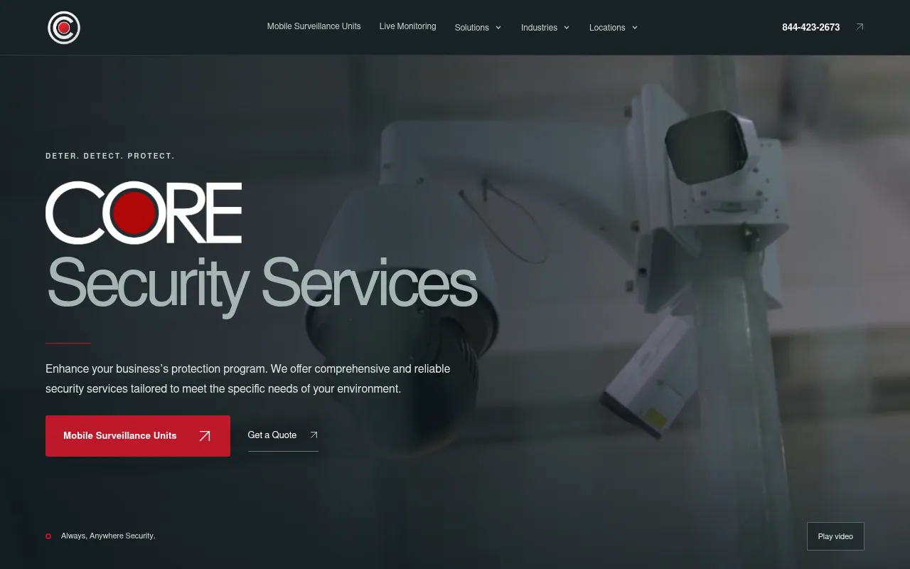 Screenshot of core-security.com