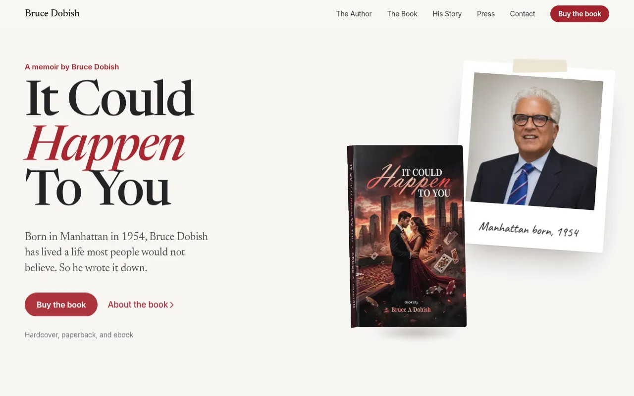 Screenshot of brucedobish.com