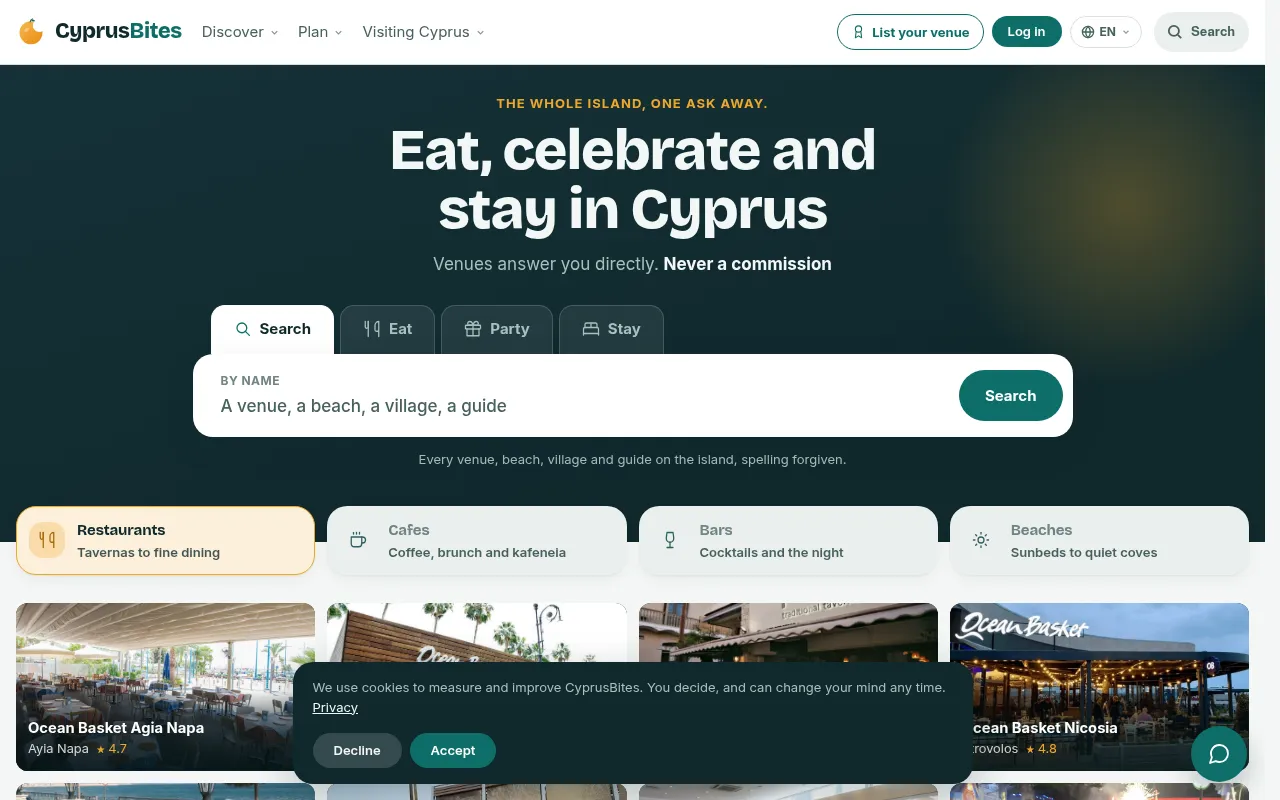 Screenshot of cyprusbites.com